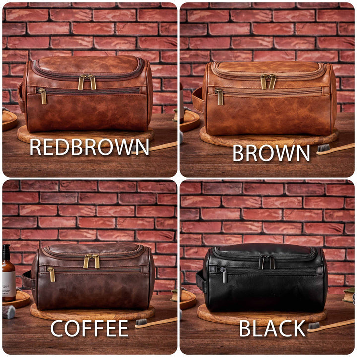 Personalized Vagen Leather Toiletry Bag Groomsmen Gift for Him