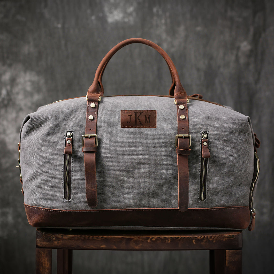 Gray Travel Duffel Bag