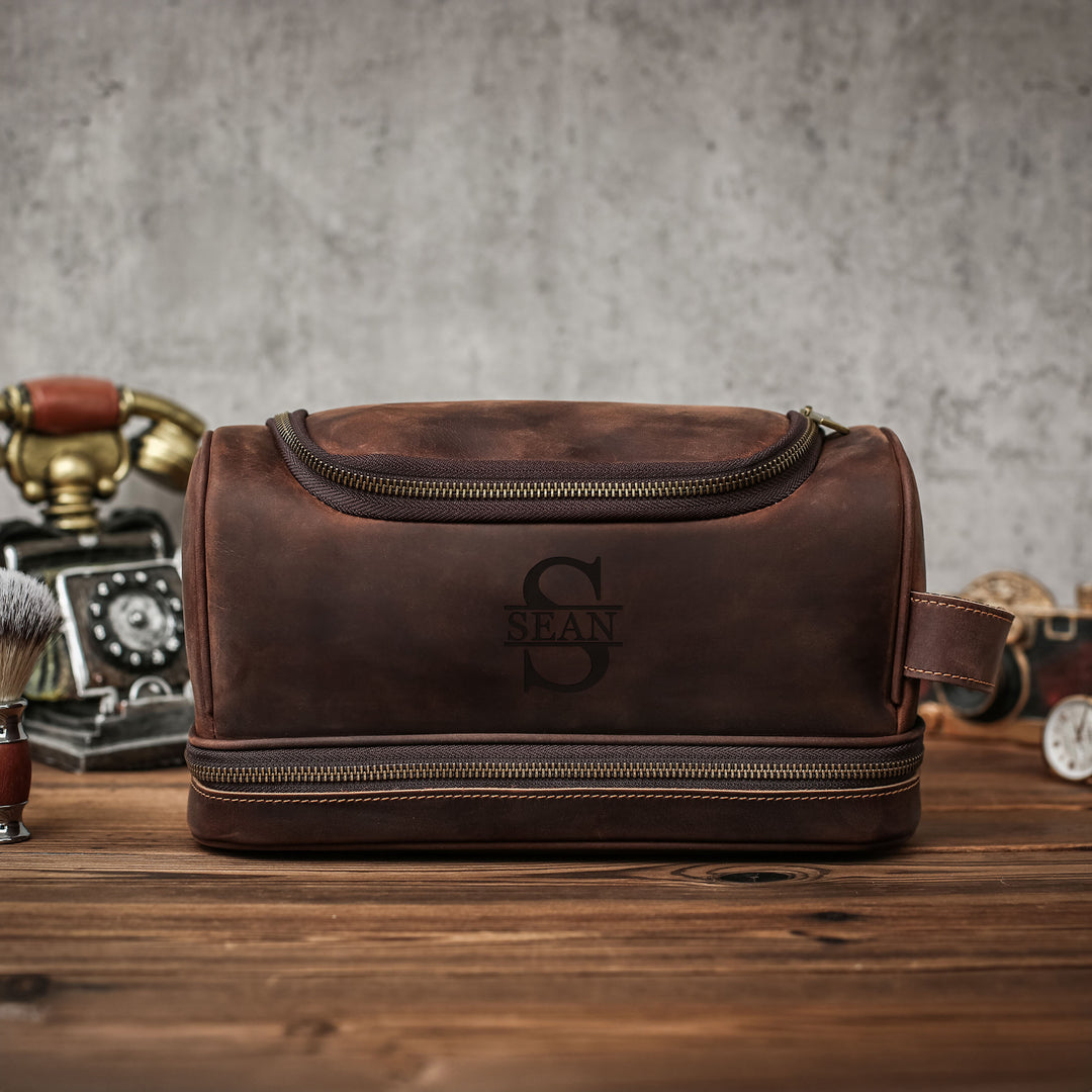 Vegan Leather Dopp Kit Bag Best Men Gift for Him