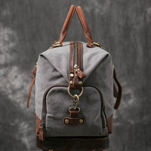 Load image into Gallery viewer, Travel Duffel Bag Waterproof Canvas Leather Weekend bag
