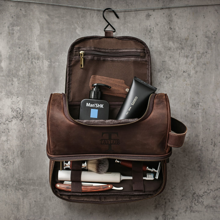 Vegan Leather Dopp Kit Bag Best Men Gift for Him