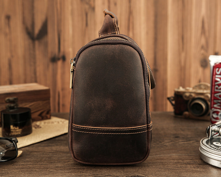 Personalized Leather Travel Dopp Kit, Men’s Toiletry Bag