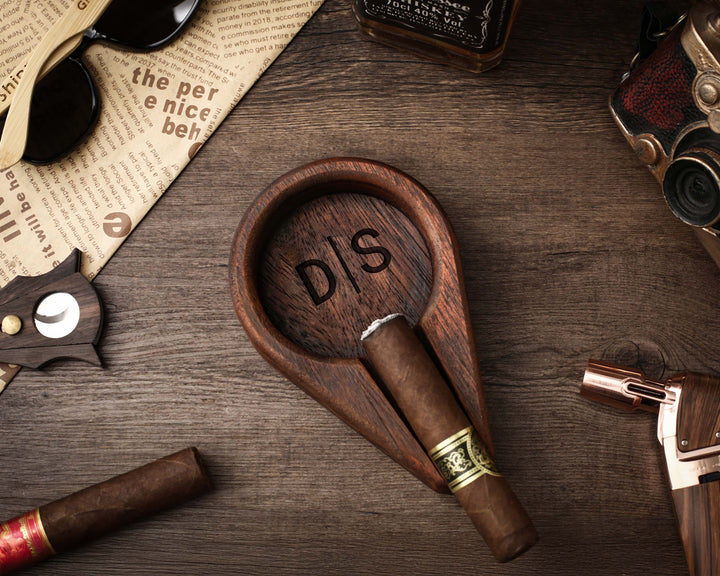 Personalized Engraved Wooden Cigar Ashtray