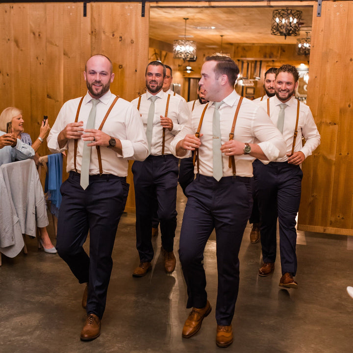 Leather Suspenders Wedding Suspenders Men's Suspenders