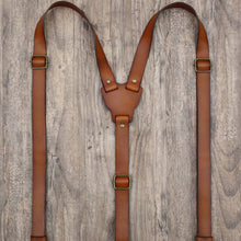 Load image into Gallery viewer, Personalized Groomsmen Leather Suspenders
