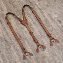 Load image into Gallery viewer, Personalized Groomsmen Leather Suspenders
