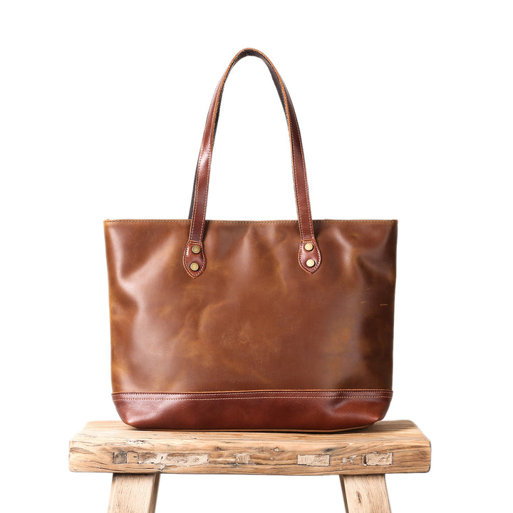 Personalized Bridesmaids' Gifts Leather Tote Bag Women Gift for Her Leather Tote Bag for Women - NaturalLeatherShop