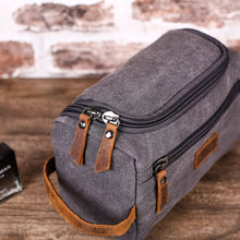 Load image into Gallery viewer, Groomsmen Gift Groomsman Gift Personalized Toiletry Bag Gift For Men Dopp Kit Boyfriend Gift - NaturalLeatherShop
