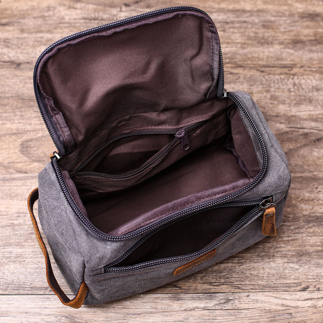Groomsmen Gift Toiletry Bag, Vegan Leather Dopp Kit, Water-Resistant B –  ROCKCOWLEATHERSTUDIO