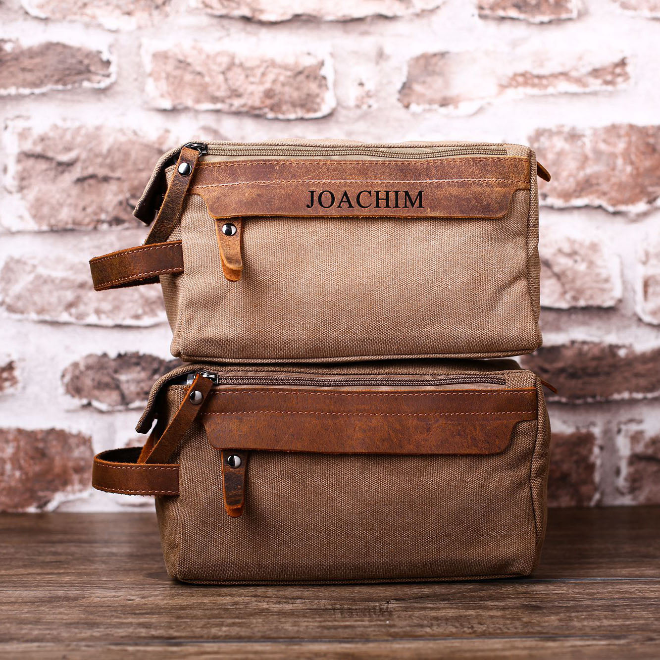 Personalized Toiletry Bag For Men, Husband, Boyfriend, Dad Large Capacity  PU Leather Travel Dopp Kit Handcrafted Custom Name Unique Gift For  Birthday