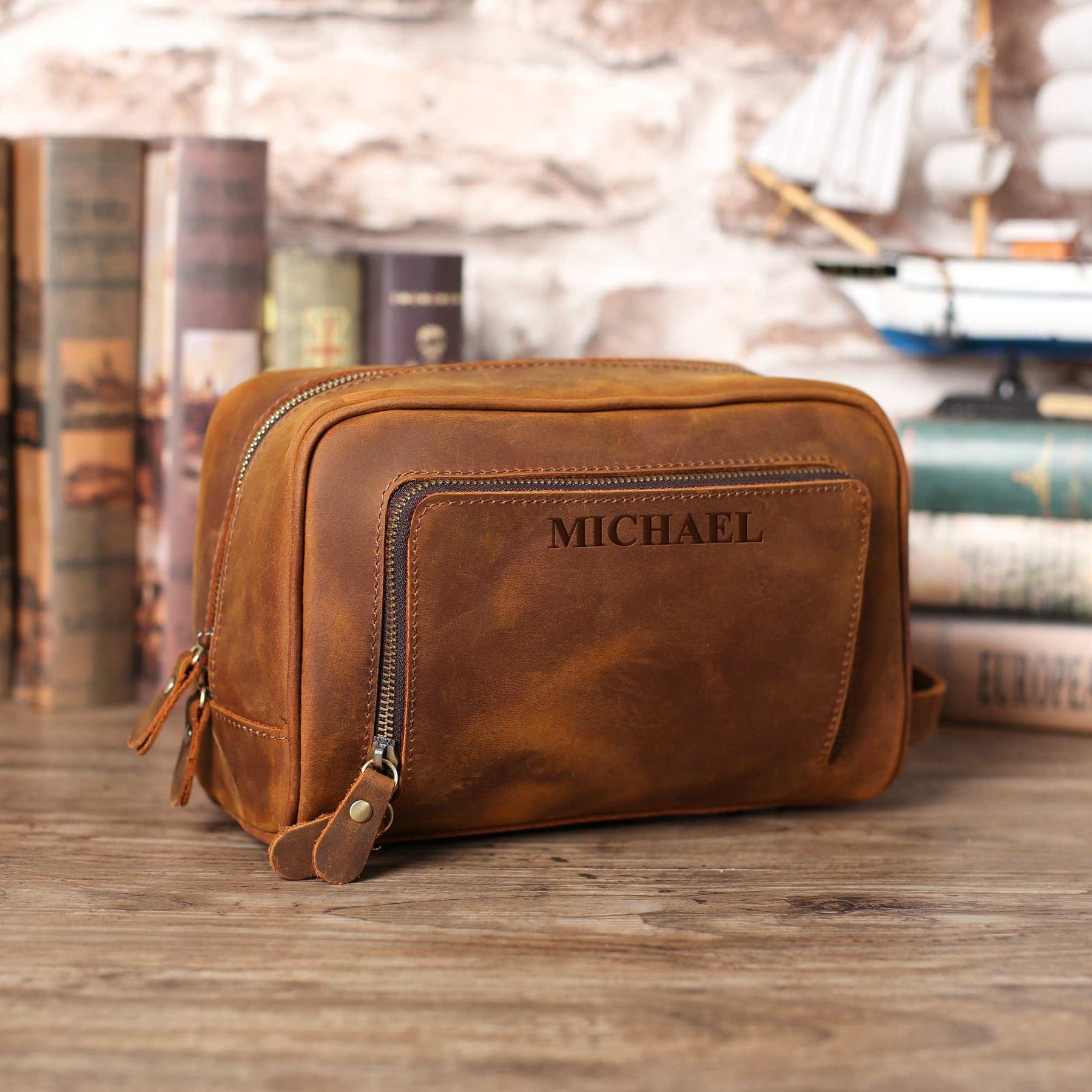 For Men Personalized Groomsmen Gift, Dopp Kit Bag Customized