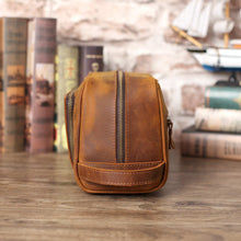 Load image into Gallery viewer, Personalized Leather Toiletry Bag
