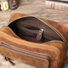 Load image into Gallery viewer, Personalized Leather Toiletry Bag
