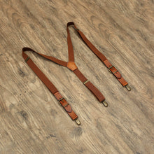 Load image into Gallery viewer, Personalized Gift Leather Suspenders Wedding Suspenders

