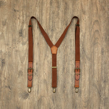 Load image into Gallery viewer, Personalized Gift Leather Suspenders Wedding Suspenders
