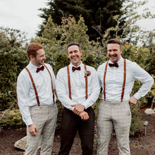 Load image into Gallery viewer, Wedding Suspenders Mens Suspenders Groomsmen Suspenders
